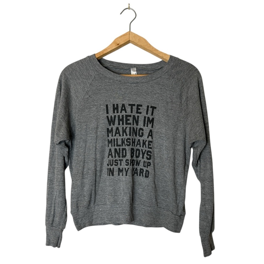 Milkshake Sweatshirt American Apparel Casual Comfy Millennial Y2K Stretch Small